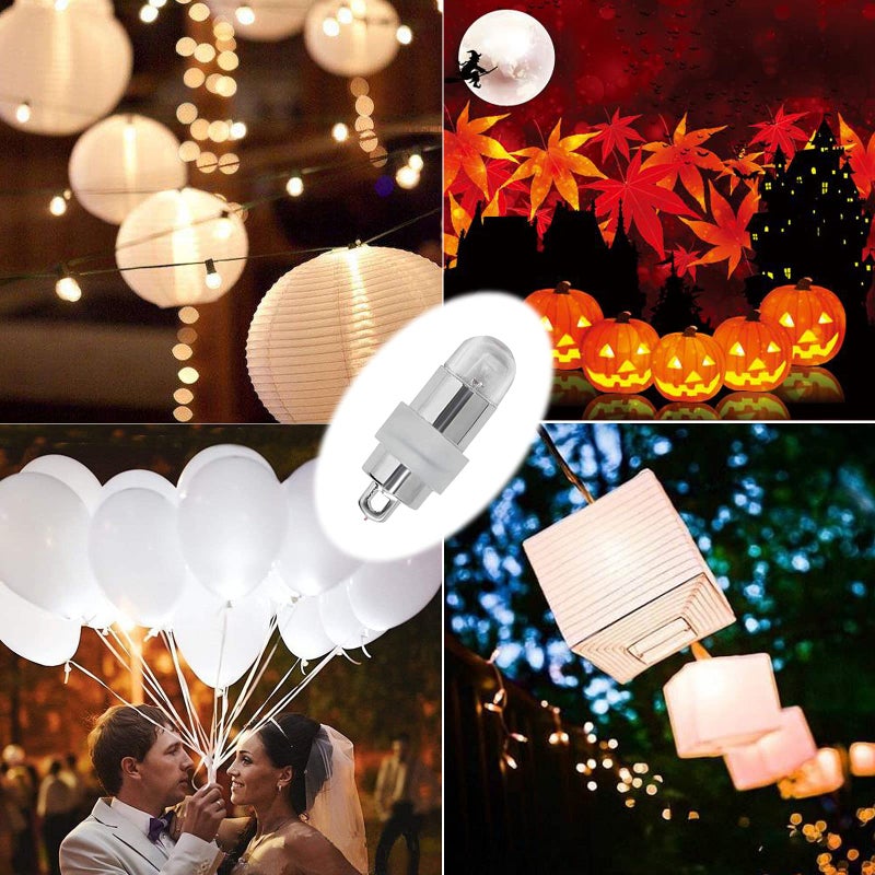 Yizhet 30 Pack LED Party Lights Decoration Light Mini Submersible Waterproof Party Lights for Paper Lantern Balloon Wedding Halloween Christmas Party Festival Decoration String Lights (Cool White) - Image 3